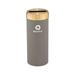 Glaro, Inc. Trash Can Stainless Steel in Gray/Yellow | 30 H x 12 W x 12 D in | Wayfair P1242NK-BE-P5