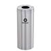 Glaro, Inc. Trash Can Aluminum in Gray/White | 30 H x 12 W x 12 D in | Wayfair B1242SA-SA-B3