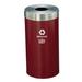 Glaro, Inc. Trash Can Stainless Steel in Red/Gray | 30 H x 15 W x 15 D in | Wayfair B1542BY-SA-B6