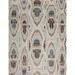 Blue/Brown 96 x 0.25 in Area Rug - Samad Rugs Jazz Couture Ikat Hand-Knotted Wool Beige/Brown/Blue Area Rug Wool | 96 W x 0.25 D in | Wayfair