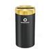 Glaro, Inc. Trash Can Stainless Steel in Black/Yellow | 30 H x 15 W x 15 D in | Wayfair P1542BK-BE-P3