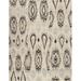 White 72 x 0.25 in Area Rug - Samad Rugs Jazz Ikat Hand-Knotted Wool Ivory Area Rug Wool | 72 W x 0.25 D in | Wayfair Cole Ivory 6 X 9