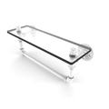 Williston Forge Bayer Bracket Shelf w/ Industrial Pipe Shelves Glass/Metal in White | 6.5 H x 16 W x 5.6 D in | Wayfair