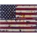 Williston Forge American Flag - Unframed Graphic Art Print on Wood in Black/Brown/Red | 9 H x 12 W x 1 D in | Wayfair