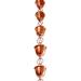 Monarch Rain Chains Hammered Cup Rain Chain Copper in White | 36 H x 3.5 W x 3.5 D in | Wayfair 26058