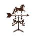 Charlton Home® Isak Saddlebred Horse Weathervane Metal/Steel in Brown/Gray | 28 H x 21 W x 9 D in | Wayfair 4ADB439410E944CB8D7A90559FAB6FE2
