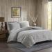Woolrich Teton Embroidered Plush Quilt Set Polyester/Polyfill/Microfiber in Gray | King/Cal. King Coverlet + 2 King Shams | Wayfair WR13-2060