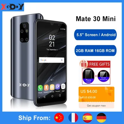 XGODY Mate 30 Mini Smartphone Android 8.1 2 Go 16 Go 5,5 pouces Pas cher Téléphones portables