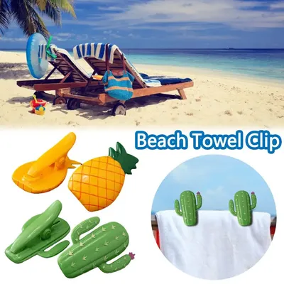 Pinces pour serviettes de plage en plastique grandes pinces décoratives pour bains de soleil bain