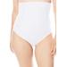 Plus Size Women's Shadow Stripe Shaper High-Waist Brief by Secret Solutions in White (Size 14/16) Body Shaper