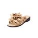 Extra Wide Width Women's The Paula Slip On Sandal by Comfortview in Gold (Size 9 1/2 WW)