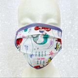 Disney Accessories | 4/$25 Disney Little Mermaid Ariel Child Facemask | Color: Purple/White | Size: Osg