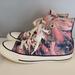 Converse Shoes | Converse Satin Gold Feather Print Sneakers | Color: Blue/Pink | Size: 5