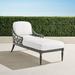 Avery Chaise Lounge with Cushions in Slate Finish - Performance Rumor Snow - Frontgate