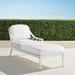 Avery Chaise Lounge with Cushions in White Finish - Rain Resort Stripe Indigo - Frontgate