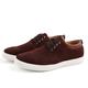 Men's Casual Suede Skate Shoes Front lace-up Shock bsorption Wear-Resistant Fashion Business Leather Flat Shoes 8 UK Men Brown,10.24" Heel to Toe