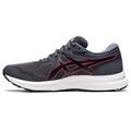 ASICS Men's Gel-Contend 7 Running Shoes, 10M, Carrier Grey/Classic Red