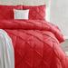 House of Hampton® Egremont Pinch Pleat Duvet Cover & Insert Polyester/Polyfill/Microfiber in Red | Queen Duvet + 3 Additional Pieces | Wayfair