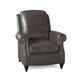 Birch Lane™ Knightdale 34" Wide Faux Leather Standard Recliner Fade Resistant/Genuine Leather in Gray/White | 40 H x 34 W x 39.5 D in | Wayfair