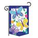 August Grove® Harly Triple Butterflies 2-Sided Polyester 19 x 13 in. Garden Flag in Blue | 18.5 H x 13 W in | Wayfair