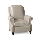 Birch Lane™ Knightdale 34" Wide Faux Leather Standard Recliner Fade Resistant/Genuine Leather in Gray/Brown | 40 H x 34 W x 39.5 D in | Wayfair