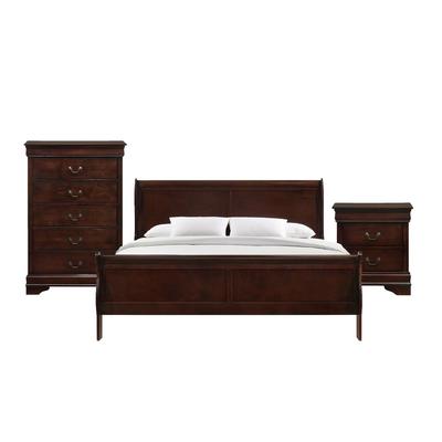 Ellington King Panel 3PC Bedroom Set in Cherry - P...