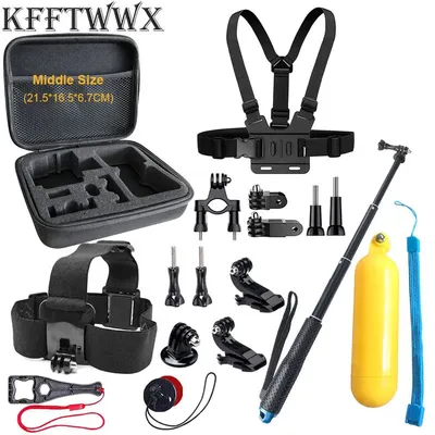KFFTWWX – Kit d'accessoires pour Gopro Hero 11 10 9 8 7 6 5 4 3 Black YI 4K EKEN H9R SJCAM