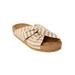 Extra Wide Width Women's The Reese Footbed Sandal by Comfortview in Khaki (Size 9 1/2 WW)