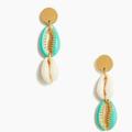 J. Crew Jewelry | J.Crew Shell Drop Earrings | Color: Gold/Green | Size: Os