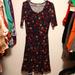 Lularoe Dresses | Fun Floral Lularoe Dress | Color: Black/Red | Size: M