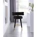 Willa Arlo™ Interiors Reimers 26.5" Counter Stool Wood/Upholstered/Velvet/Metal in Blue | 35 H x 25 W x 21 D in | Wayfair