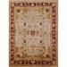 Brown/Red 144 x 96 x 0.35 in Indoor Area Rug - Charlton Home® Spurgh Oriental Ivory/Light Brown/Red Area Rug Polyester/Wool | Wayfair