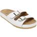 Extra Wide Width Women's The Maxi Footbed Sandal by Comfortview in White (Size 9 WW)