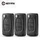 EllYYOU-Coque de clé de voiture à distance rabattable à 3 boutons coque Fob pour Citroen C2 C3