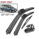 Erick's Wiper-Kit d'essuie-glace avant et arrière pour Dacia Renault Logan MK1 MCV 2004-2012