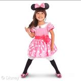 Disney Costumes | Disney Baby Minnie Mouse Dress Costume 6-12 Months | Color: Pink/White | Size: Osbb