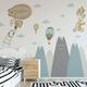 Giant Scandinavian Mountains Children's Wall Sticker Decoration for Baby/Animal Room with Flying Edges 100 x 180 cm