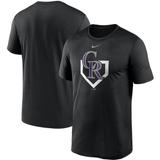 Men's Nike Black Colorado Rockies Icon Legend Performance T-Shirt