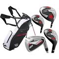 Wilson Prostaff SGI Complete Golf Club Set Steel Shafted Irons & Staff Exo Carry/Stand Bag