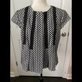 Nine West Tops | Business Top Shell Size 10 | Color: Black/White | Size: 10