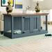 Archie & Oscar™ Damien Double Wide Credenza Pet Crate Wood in Blue/Yellow | 64.5 W x 24 D in | Wayfair 98C01AB1829A40D58C9232362FA4EC28
