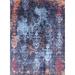 White 60 x 36 x 0.35 in Indoor Area Rug - Williston Forge Hutsell Geometric Blue/Red/Orange Area Rug Polyester/Wool | Wayfair