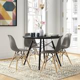 Mercury Row® Burbach 4 - Person Dining Set Plastic/Acrylic/Wood/Metal in Black | Wayfair 4CA130ADE1F341F2ACB9B14504C15E3D