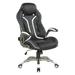 Inbox Zero Xplorer Gaming Chair Faux Leather/Mesh in Black/Gray/White | 49 H x 28.25 W x 30.25 D in | Wayfair 85D2299858024B53A94B62855E045B01