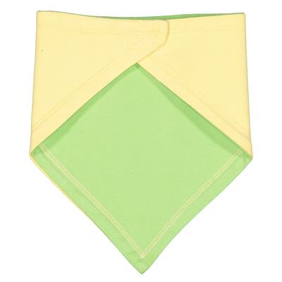 Rabbit Skins RS1012 Infant Premium Jersey Bandana Bib in Banana/Key Lime | Ringspun Cotton 1012, LA1012