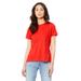 Bella + Canvas B6400 Women's Relaxed Jersey Short-Sleeve T-Shirt in Poppy size 3XL | Ringspun Cotton 6400