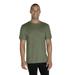 Jerzees 88MR Snow Heather Jersey T-Shirt in Military Green size Large | Cotton/Polyester Blend 88M