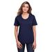 CORE365 CE111W Women's Fusion ChromaSoft Performance T-Shirt in Classic Navy Blue size 2XL | Polyester