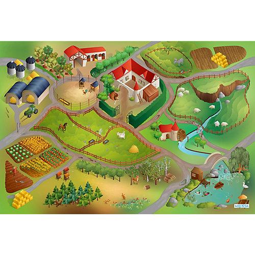 Spielmatte Farm,100 x 150 cm bunt