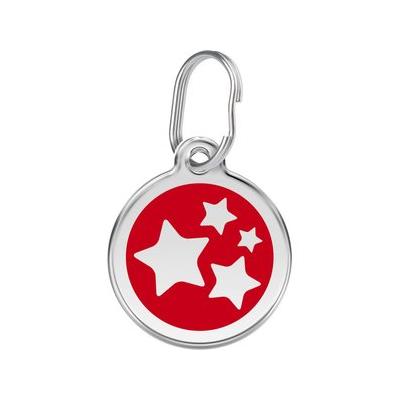 Red Dingo Star Stainless Steel Personalized Dog & Cat ID Tag, Red, Medium